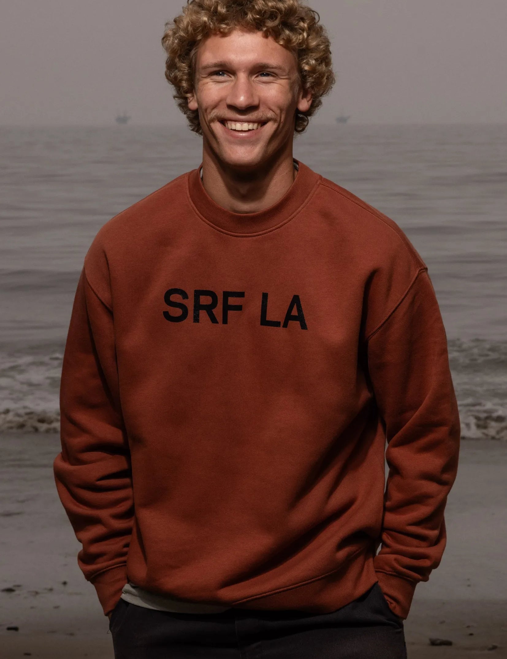 SRF LA Unisex Crewneck - Walnut - Heidi Merrick