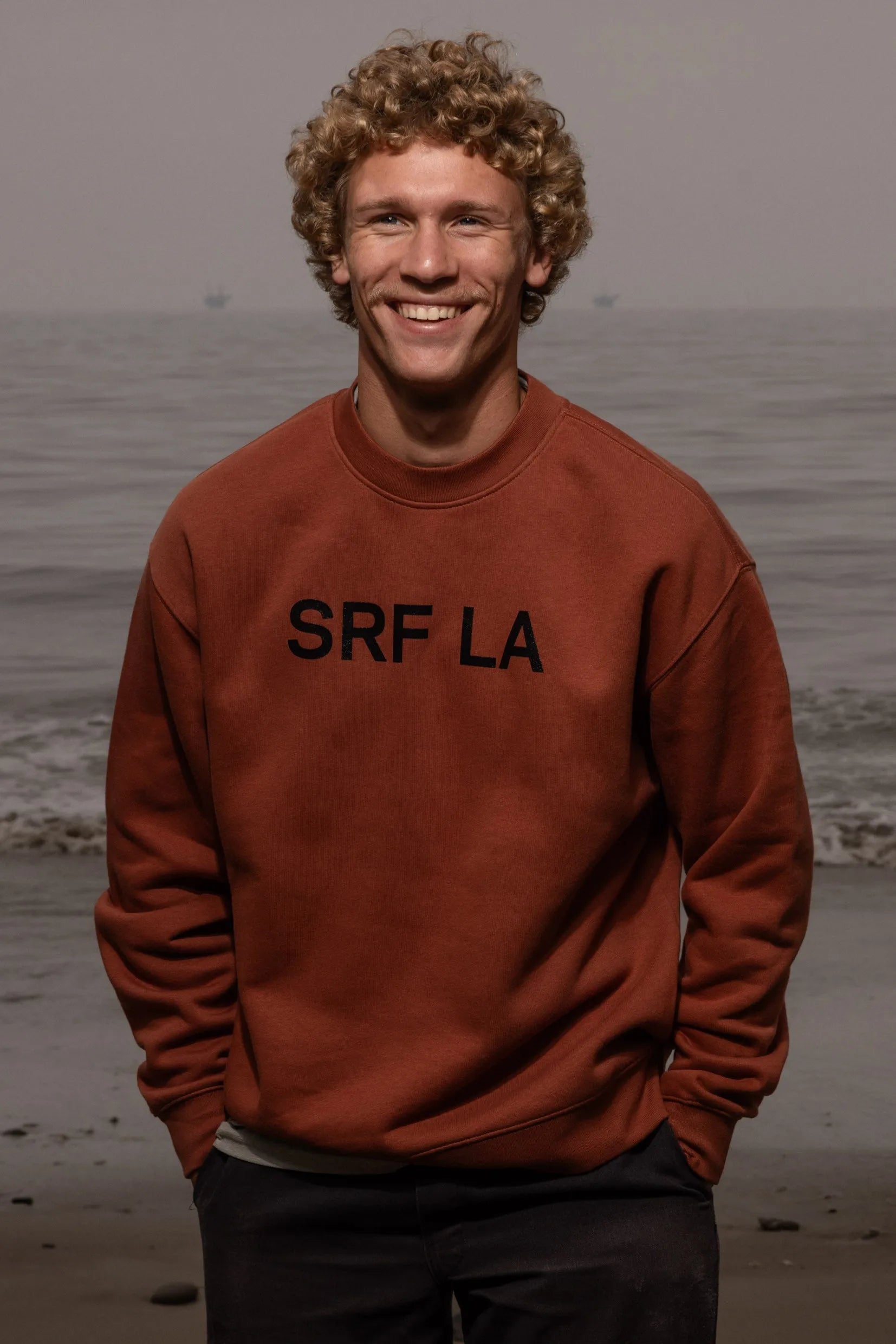 SRF LA Unisex Crewneck - Walnut - Heidi Merrick