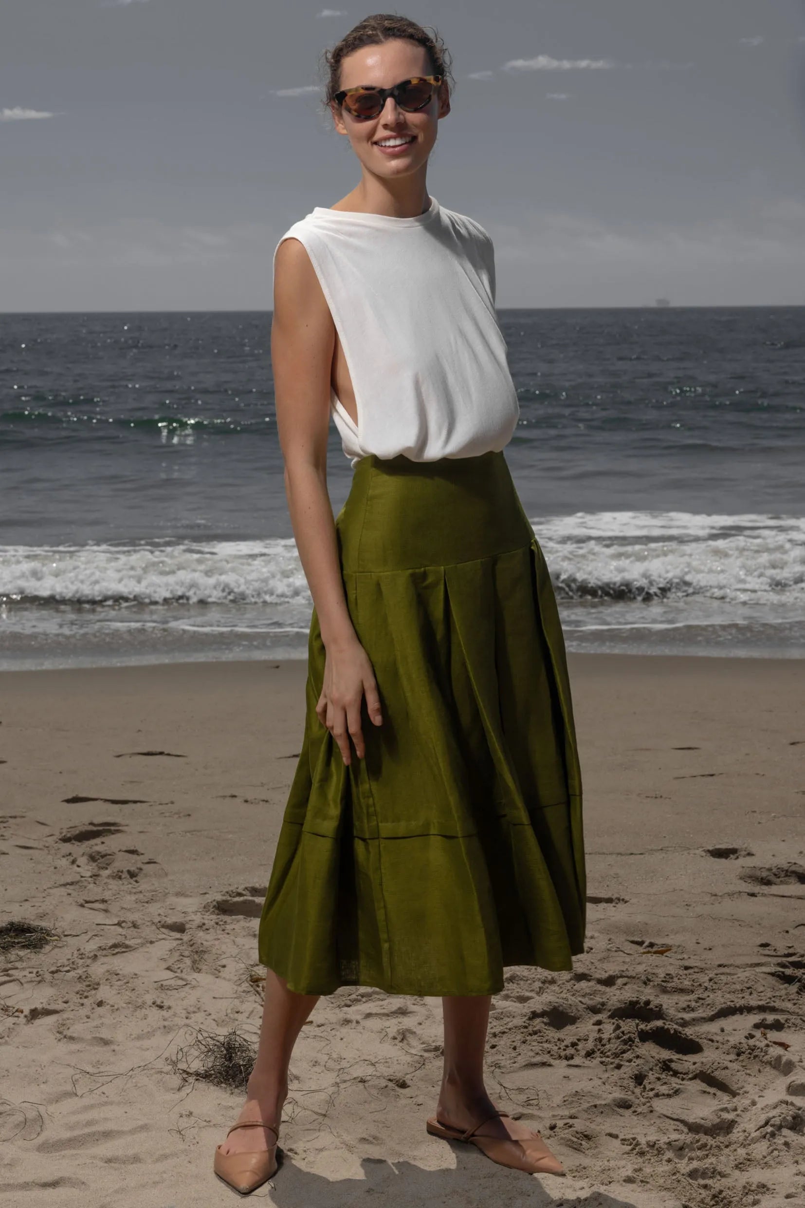 Contessa Skirt - Frog Linen - Heidi Merrick
