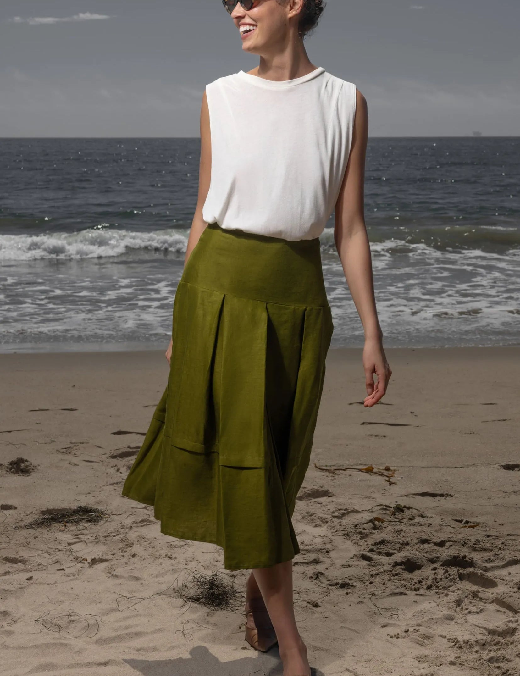 Contessa Skirt - Frog Linen - Heidi Merrick