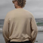 Barrel Sleeve 70's SRF LA Crewneck - Antique Cream Embroidered - Heidi Merrick