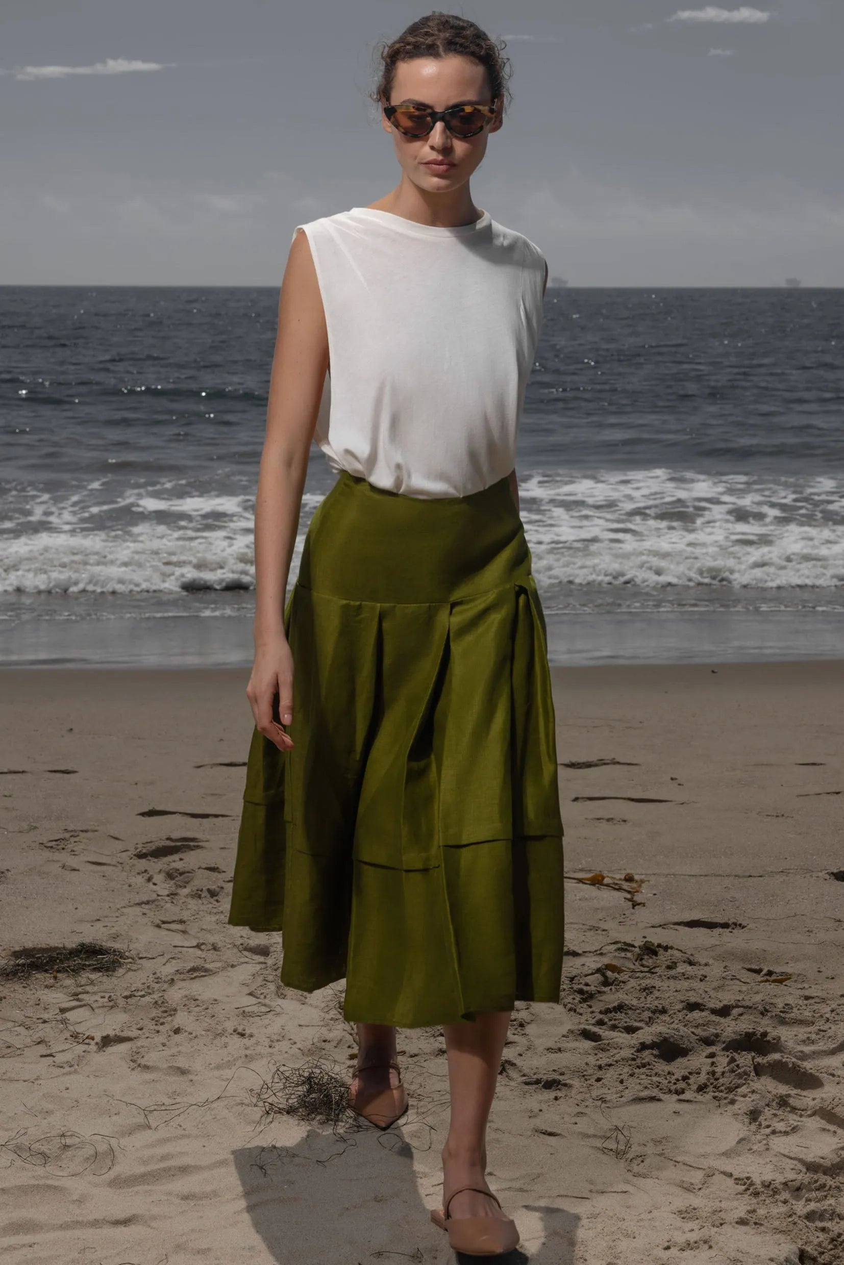 Contessa Skirt - Frog Linen - Heidi Merrick