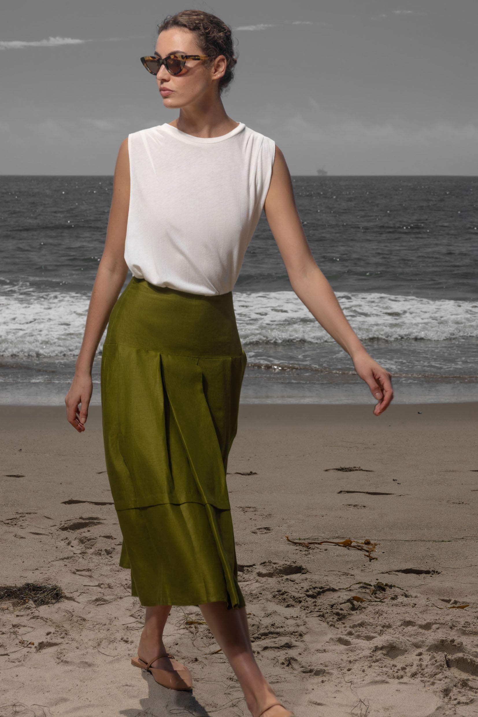 Contessa Skirt - Frog Linen - Heidi Merrick