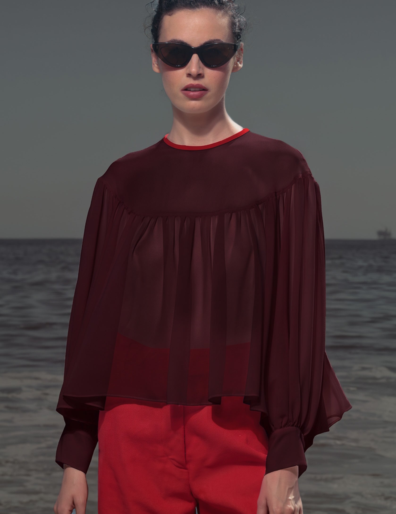 Nova Top - Burgundy - Heidi Merrick