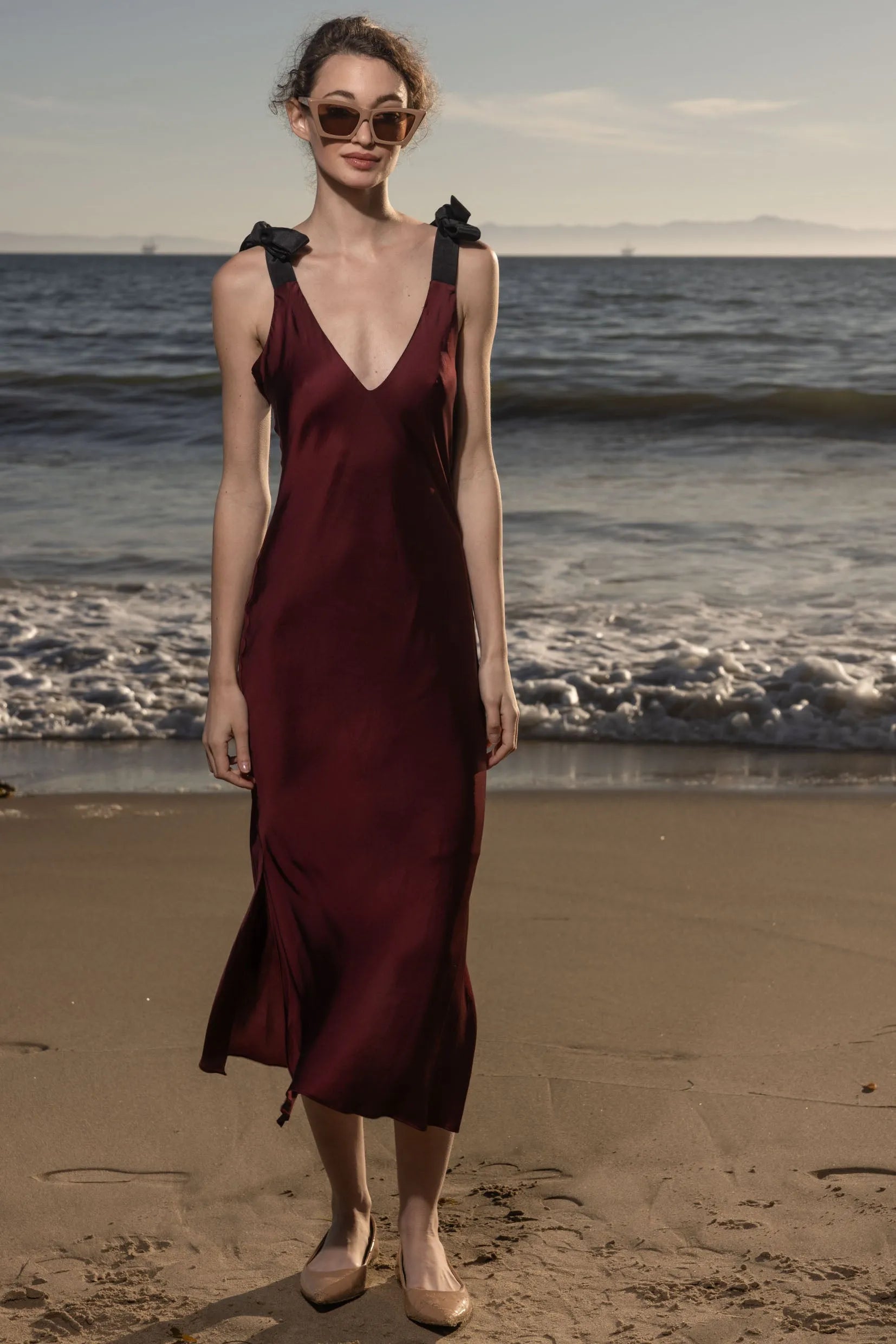 Marion Slip Dress - Burgundy - Heidi Merrick