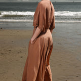 Mojave Top - Clay Tissue Linen - Heidi Merrick