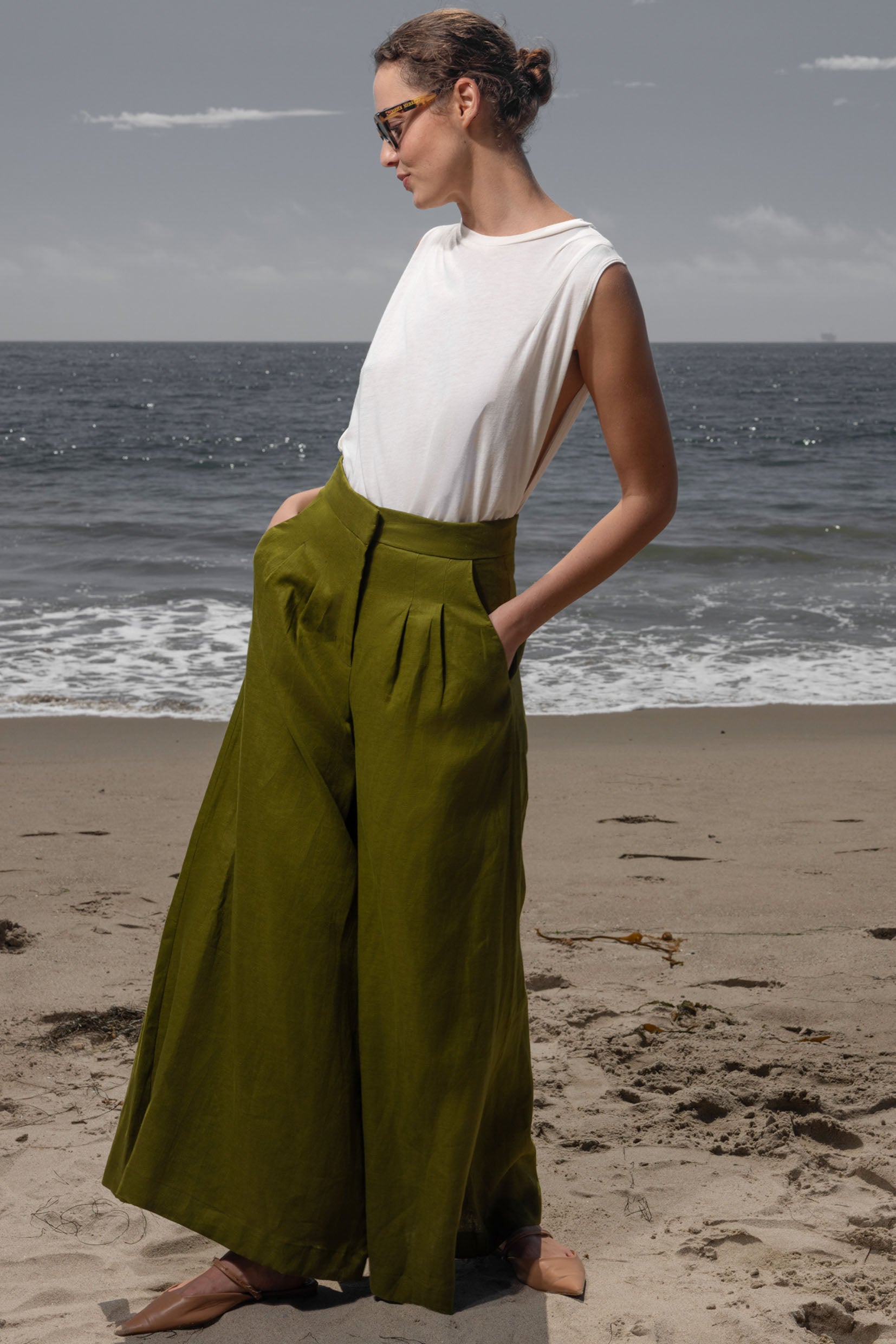 Flareup Trouser - Frog - Heidi Merrick