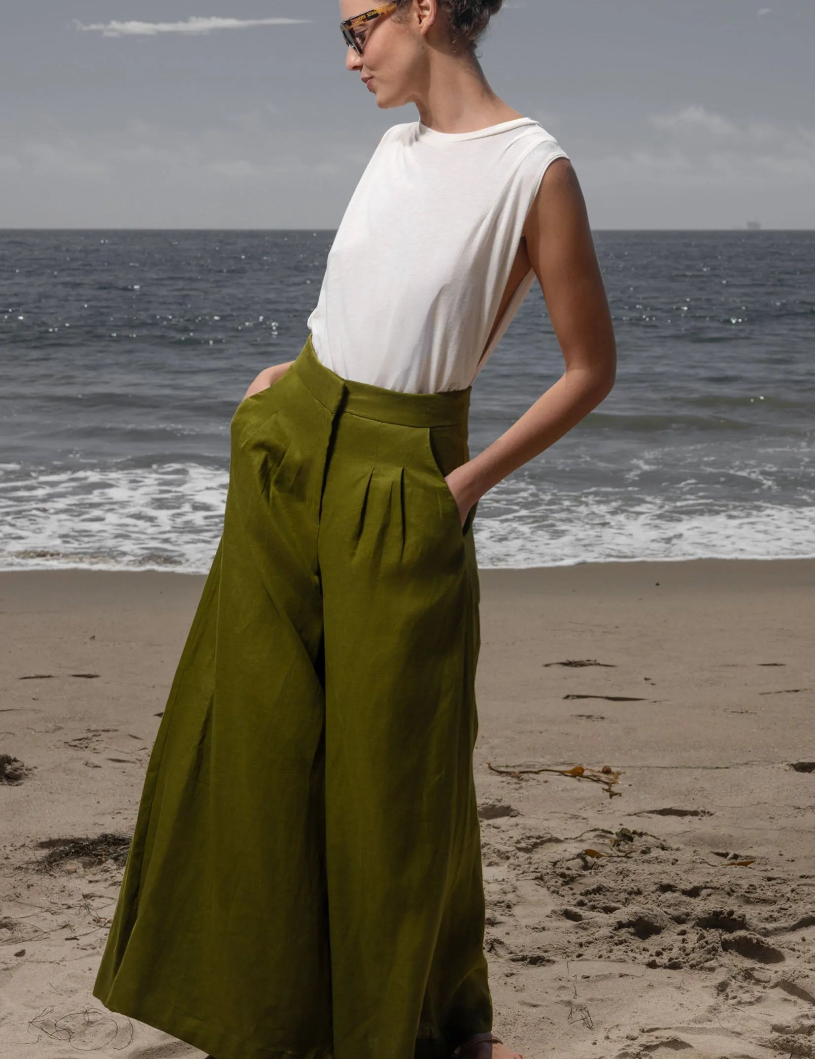 Flareup Trouser - Frog - Heidi Merrick