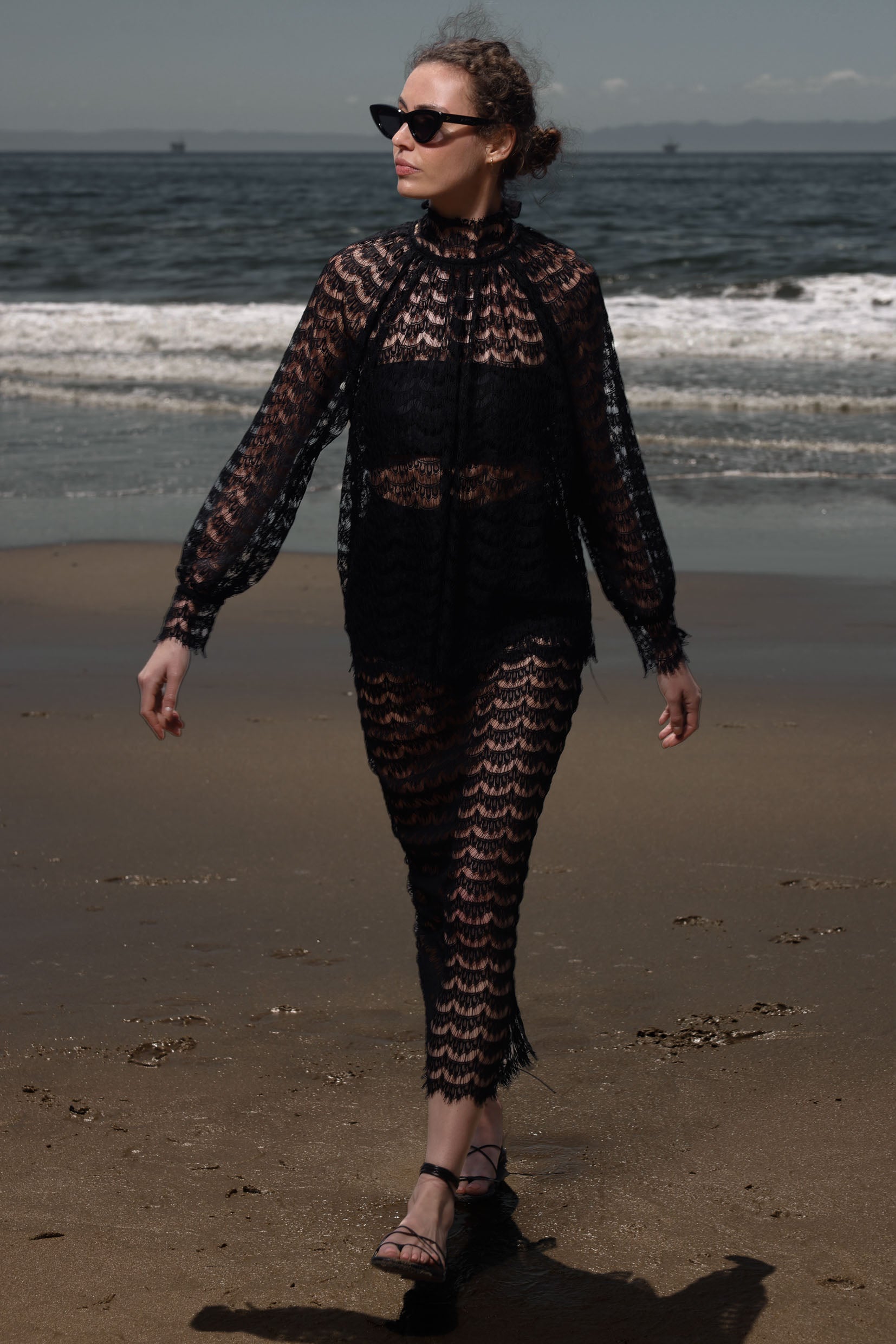 Missive Blouse - Eclipse Black Lace - Heidi Merrick