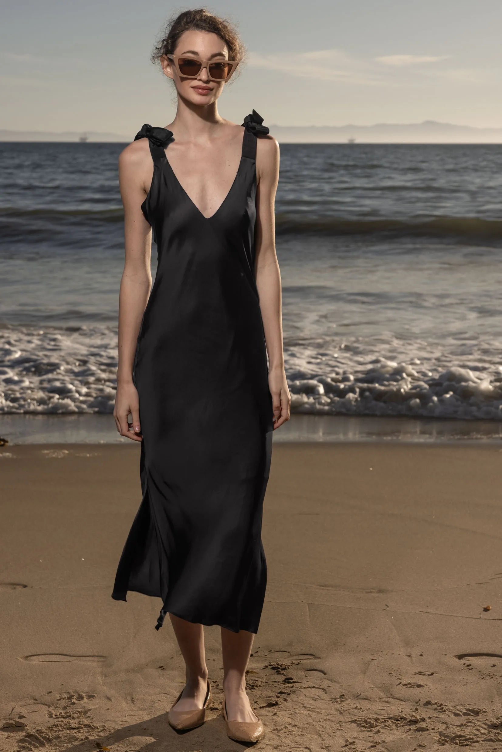 Marion Slip Dress - Black - Heidi Merrick