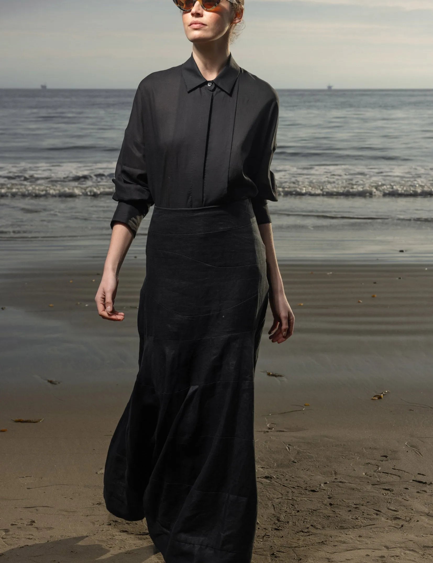Gale Skirt - Noir - Heidi Merrick