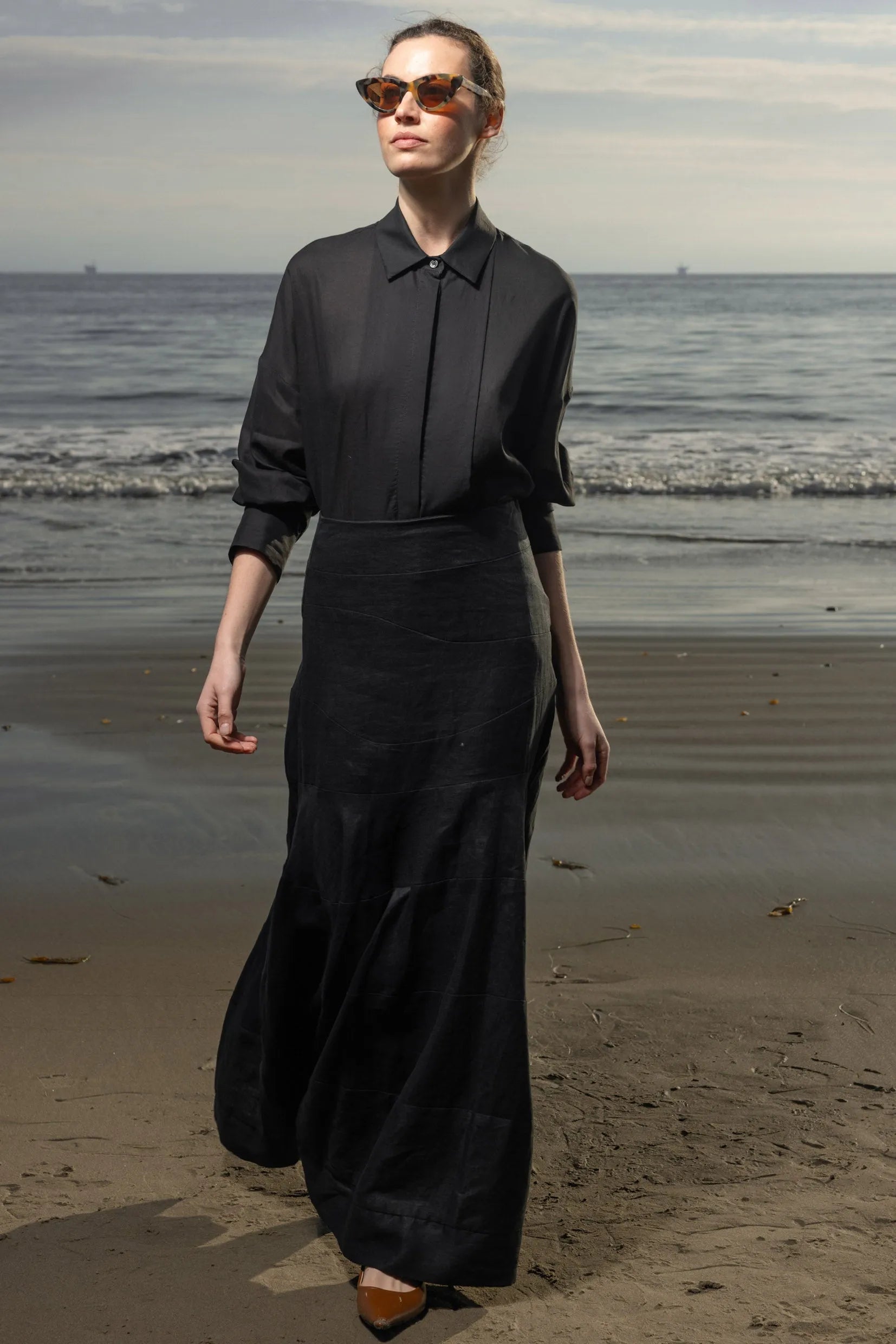 Gale Skirt - Noir - Heidi Merrick