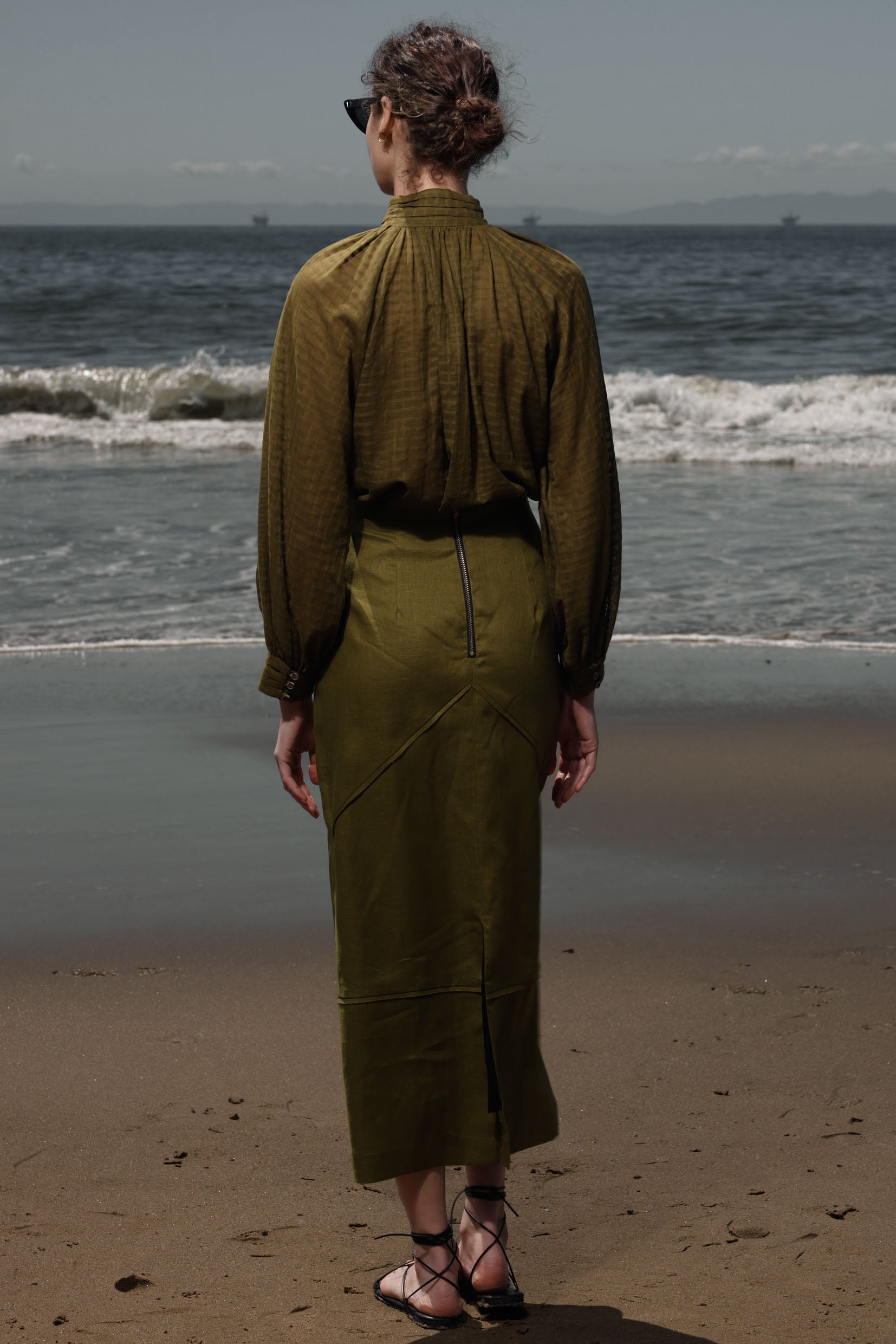 Geometry Skirt - Frog Linen - Heidi Merrick