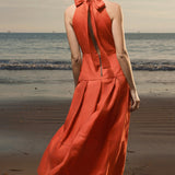 Nysa Dress - Poppy Linen - Heidi Merrick