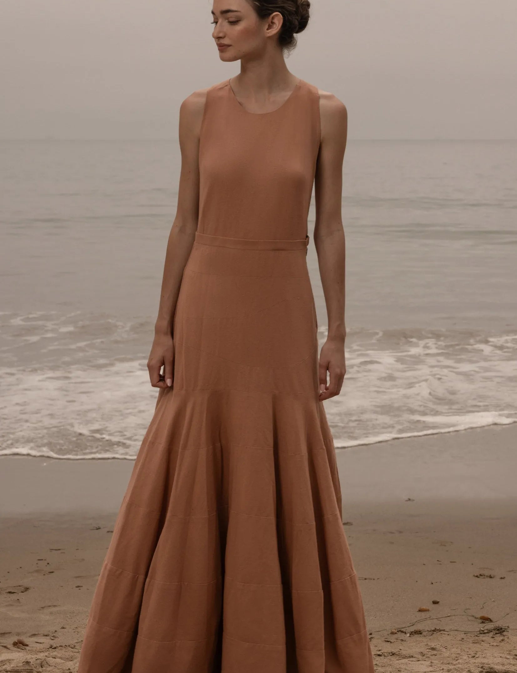 Windsor Gown - Blush Silk Noil - Heidi Merrick