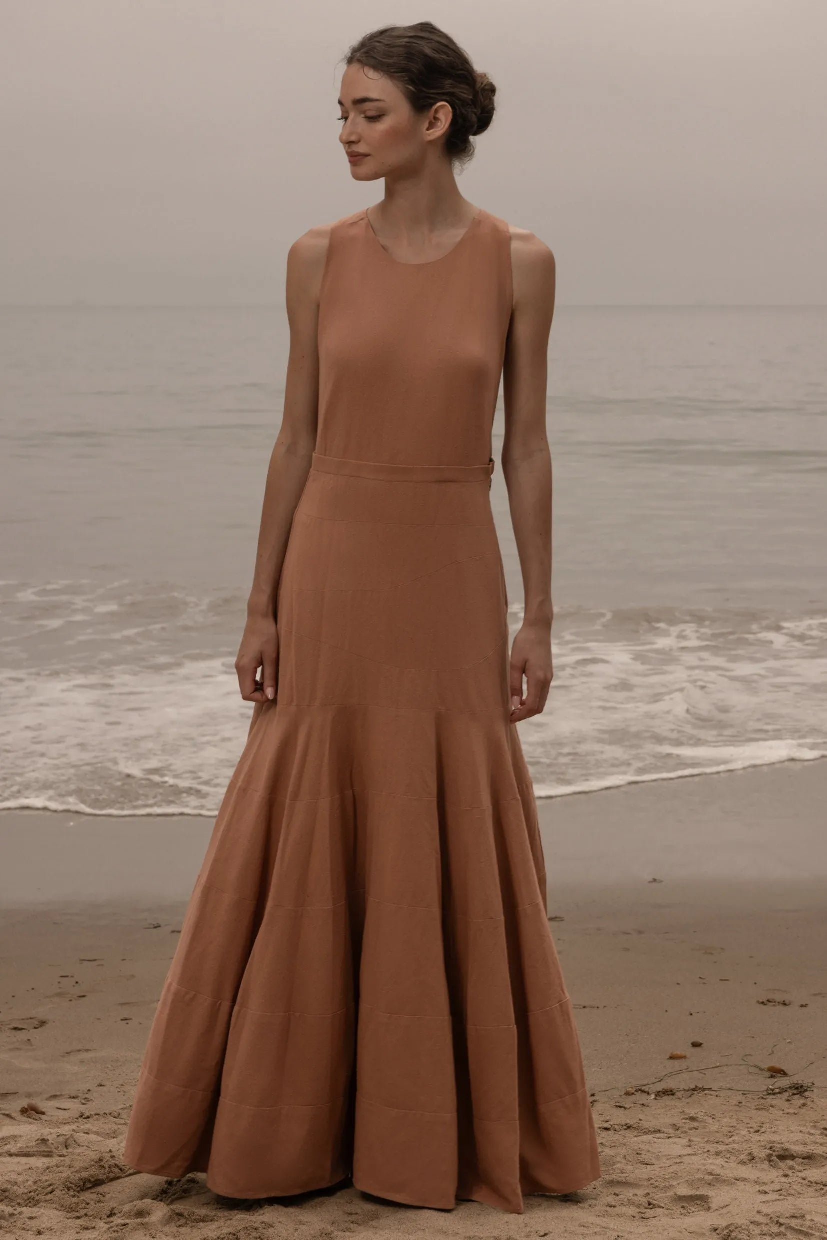 Windsor Gown - Blush Silk Noil - Heidi Merrick