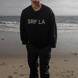 Barrel Sleeve SRF LA Crewneck - Antique Cream on Black - Heidi Merrick