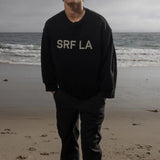 Barrel Sleeve SRF LA Crewneck - Antique Cream on Black - Heidi Merrick
