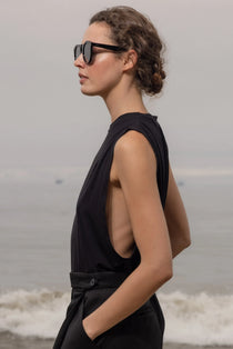 Expat Tank - Black - Heidi Merrick