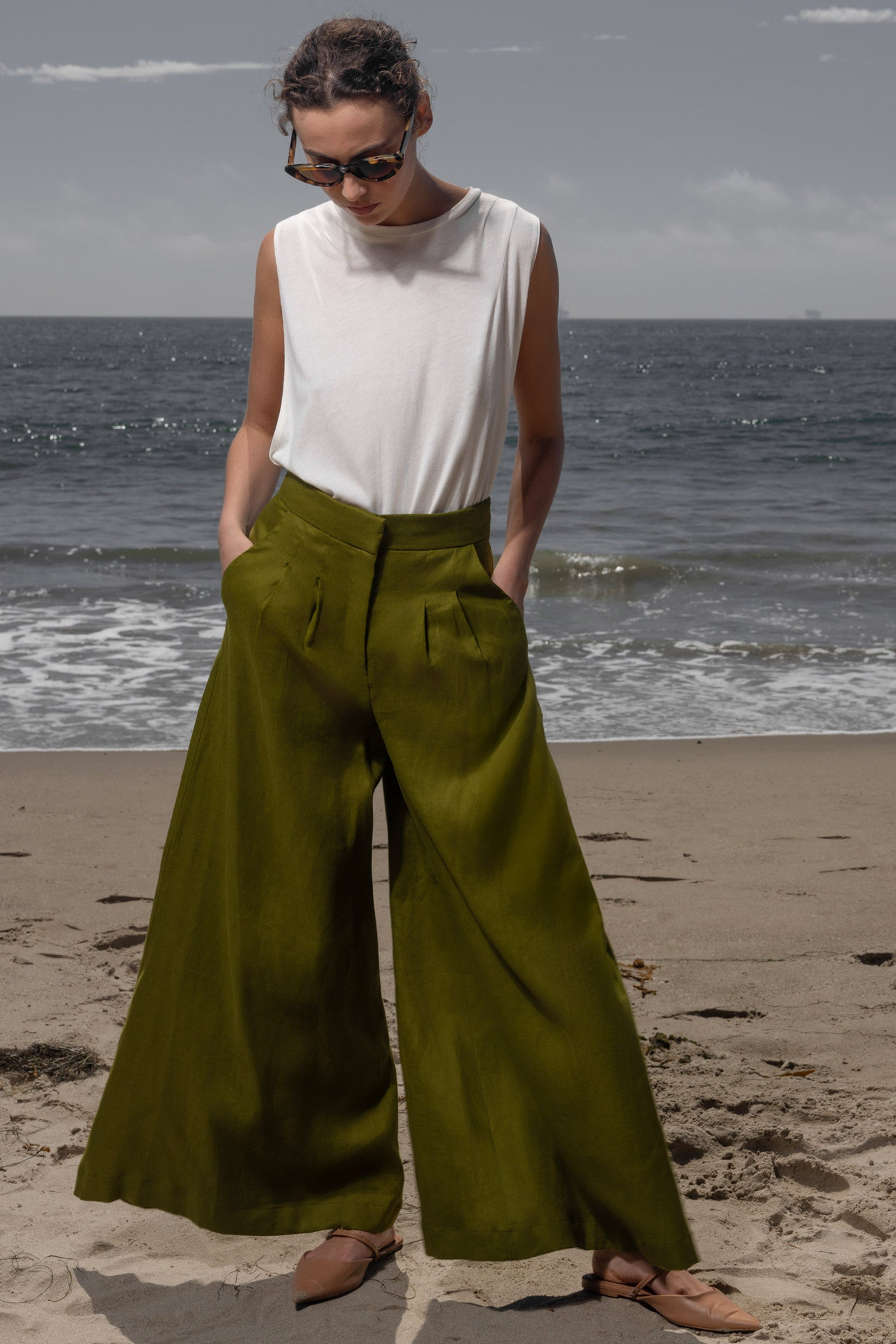 Flareup Trouser - Frog - Heidi Merrick