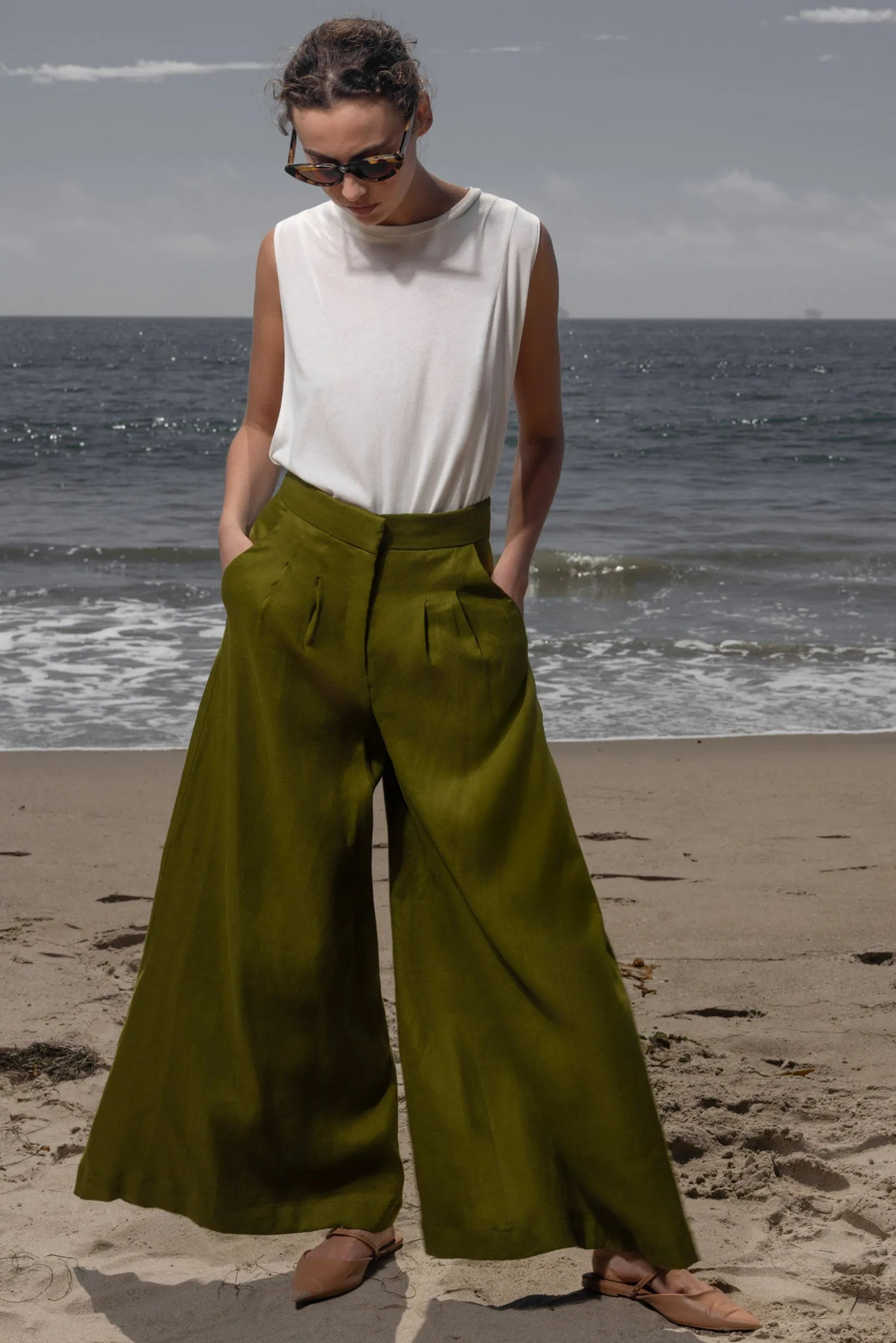 Flareup Trouser - Frog - Heidi Merrick