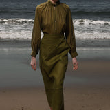 Geometry Skirt - Frog Linen - Heidi Merrick