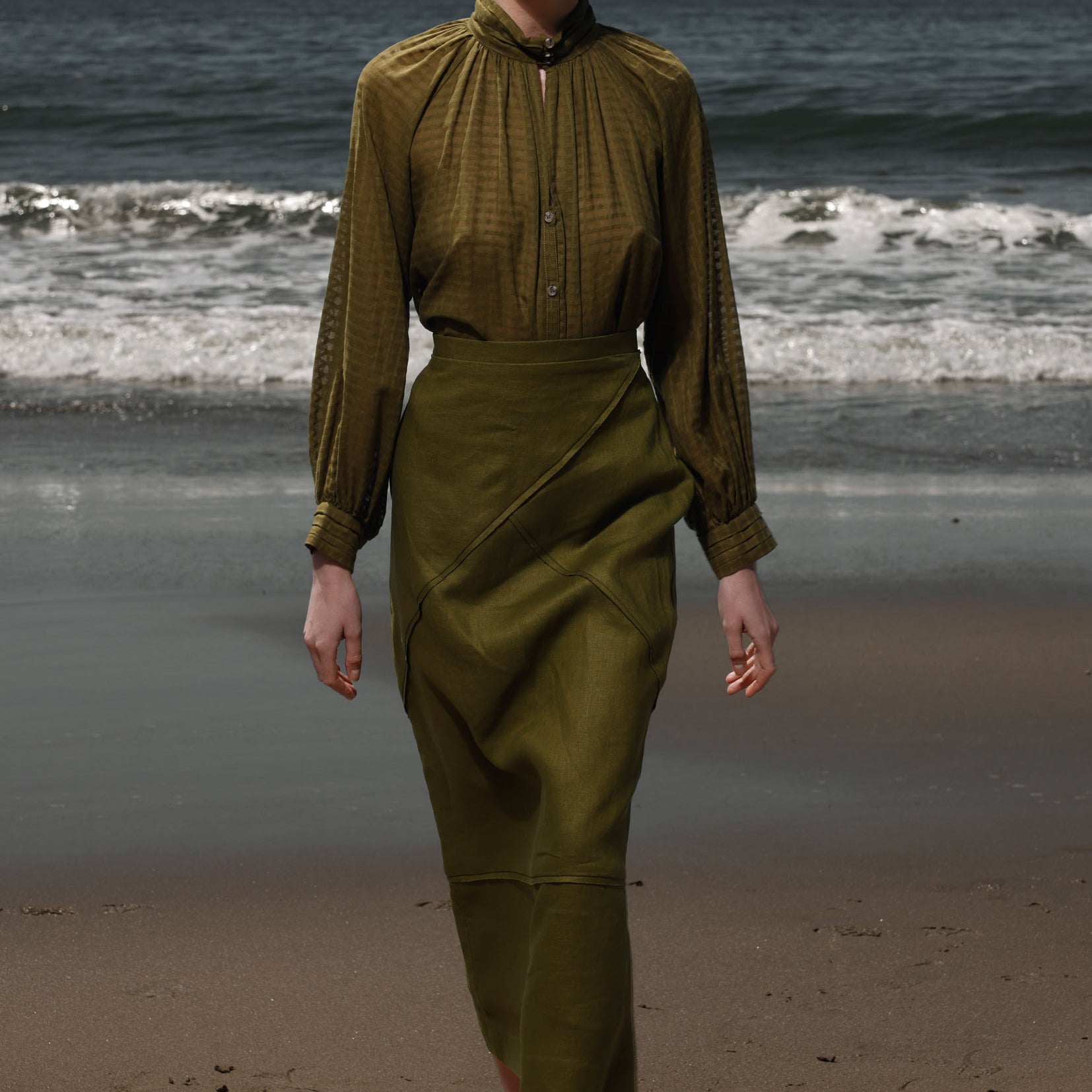 Geometry Skirt - Frog Linen - Heidi Merrick