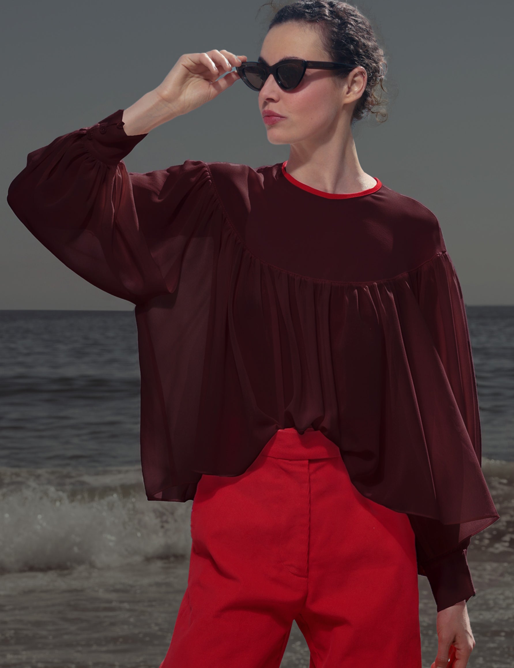Nova Top - Burgundy - Heidi Merrick