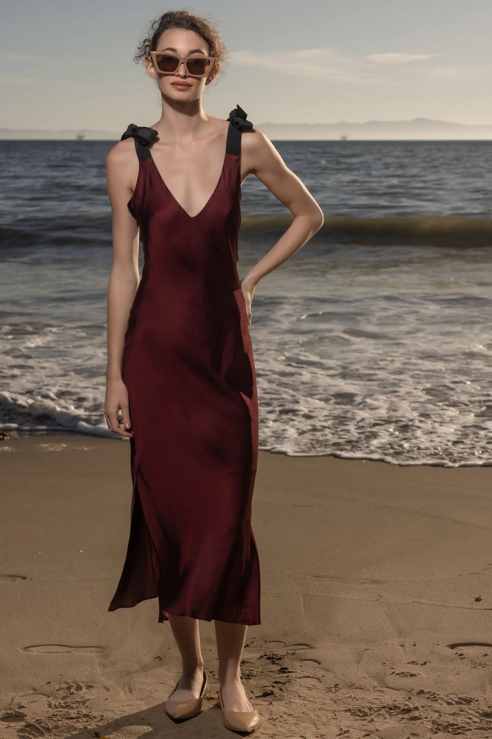 Marion Slip Dress - Burgundy - Heidi Merrick