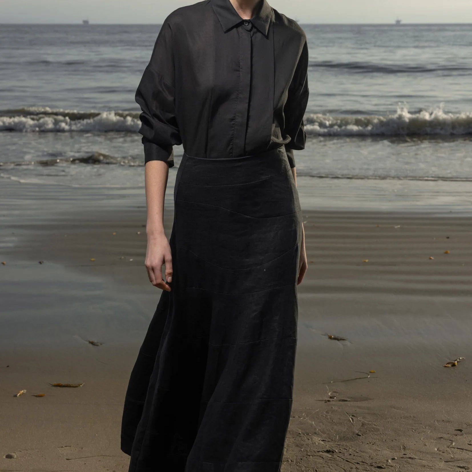 Gale Skirt - Noir - Heidi Merrick