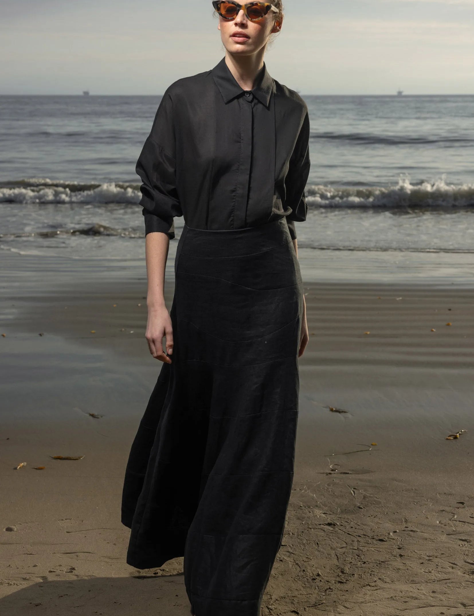Gale Skirt - Noir - Heidi Merrick