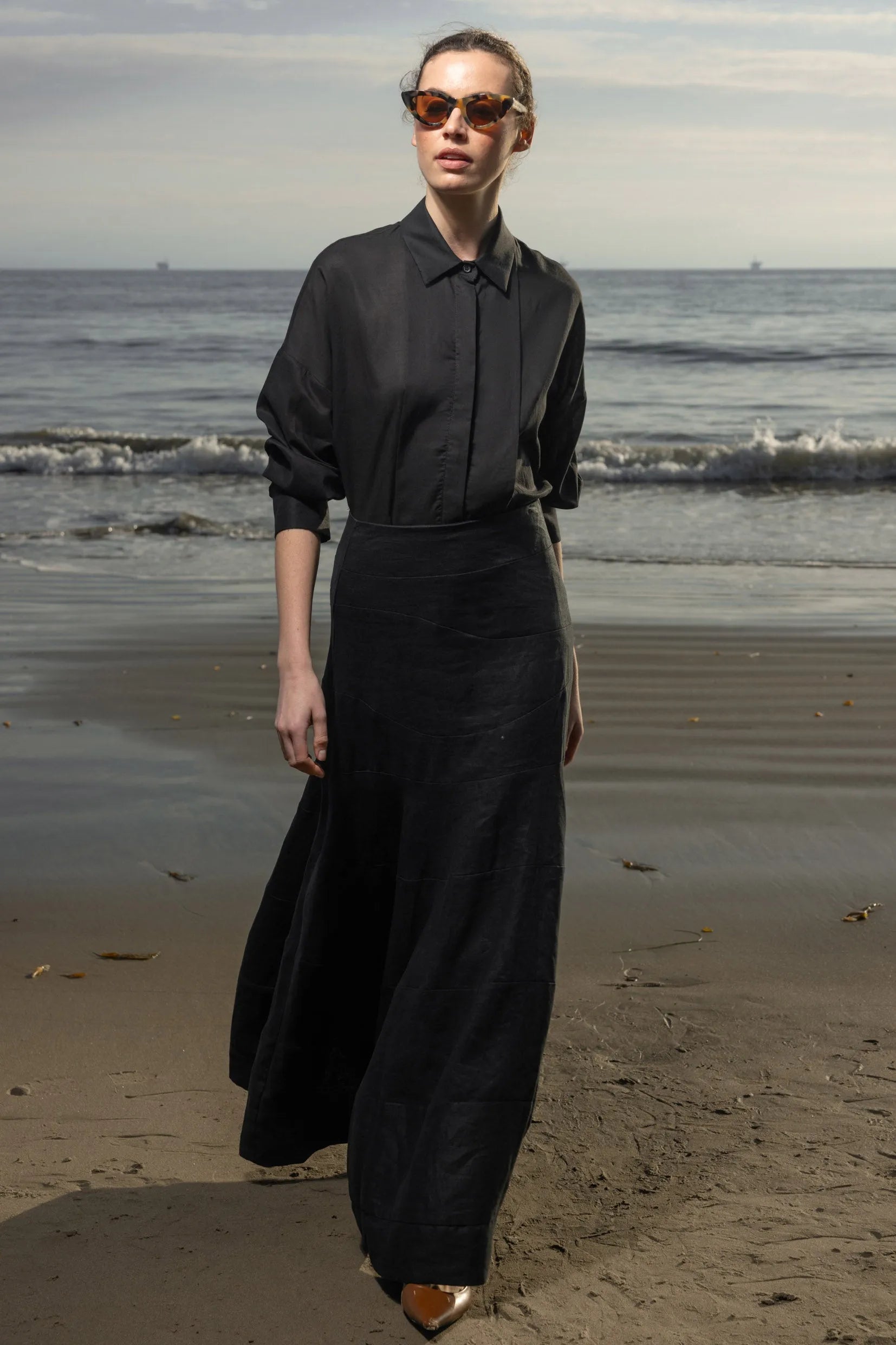 Gale Skirt - Noir - Heidi Merrick