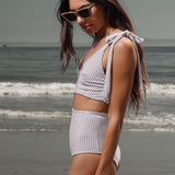 Mimizan Bottom - Cream Ticking Stripe