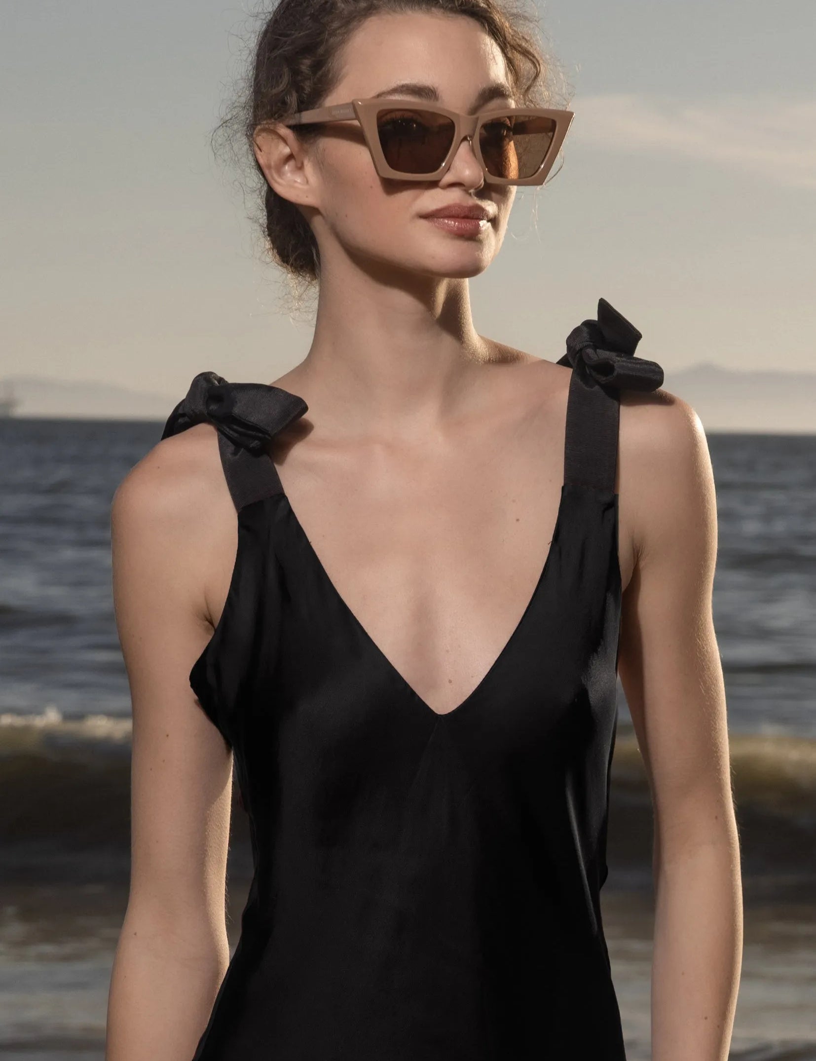 Marion Slip Dress - Black - Heidi Merrick
