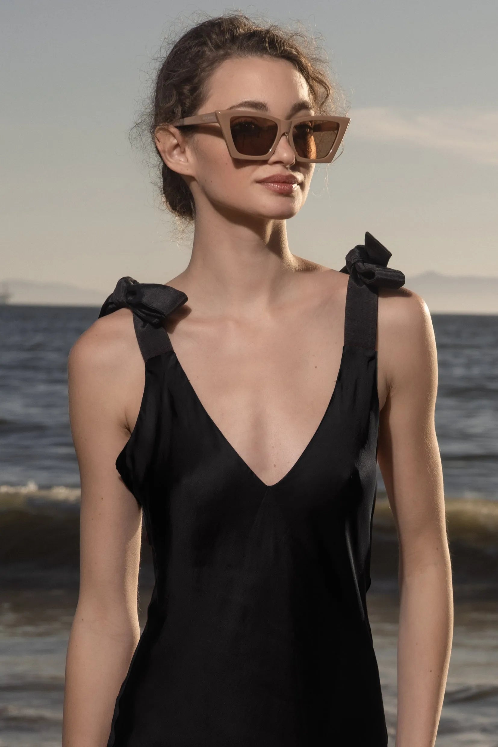 Marion Slip Dress - Black - Heidi Merrick