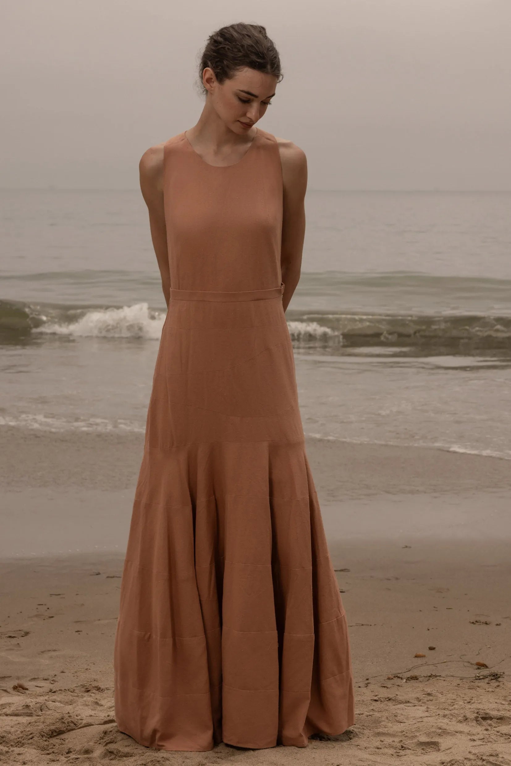 Windsor Gown - Blush Silk Noil - Heidi Merrick