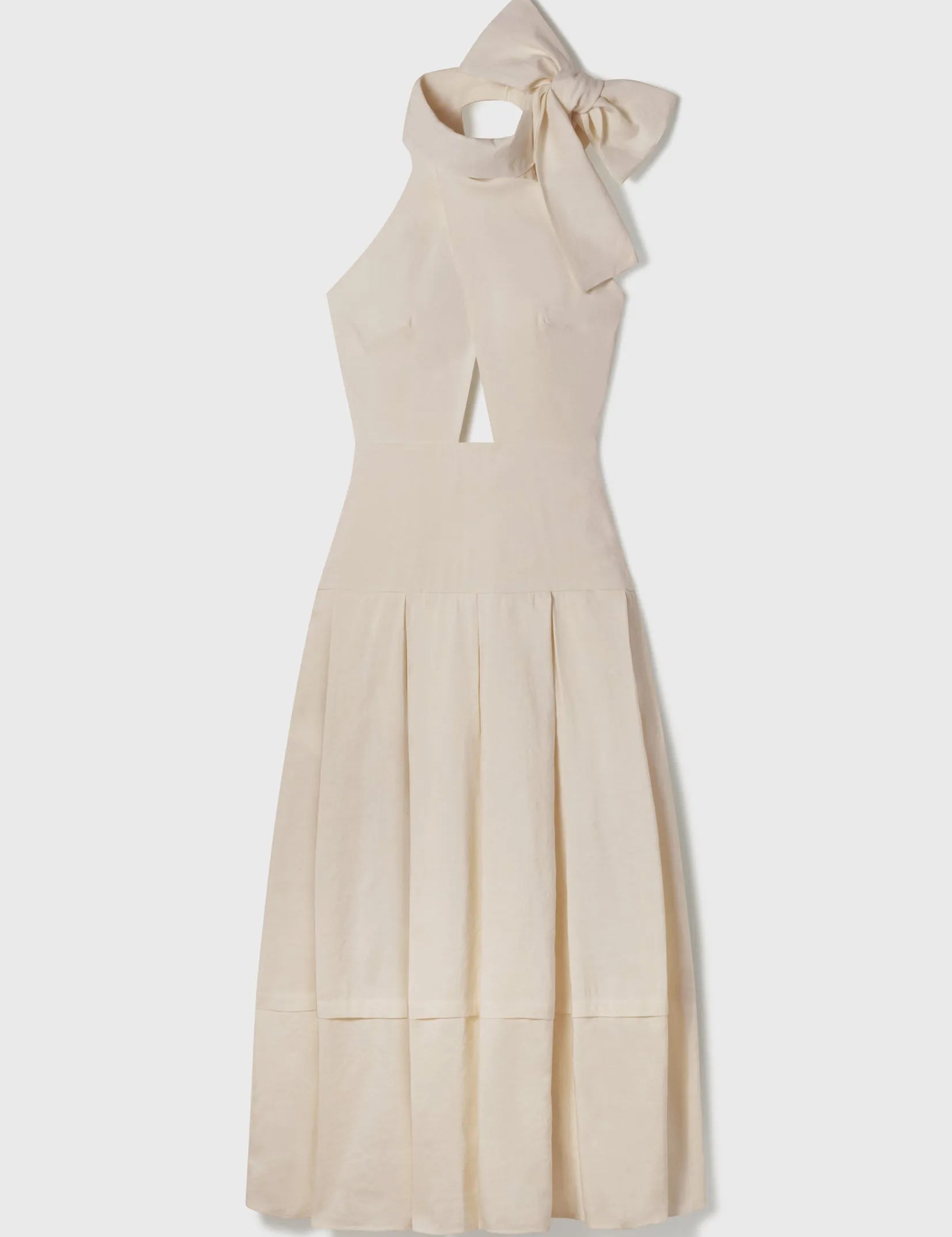 GINGER DRESS - IVORY SILK & HEMP - Heidi Merrick