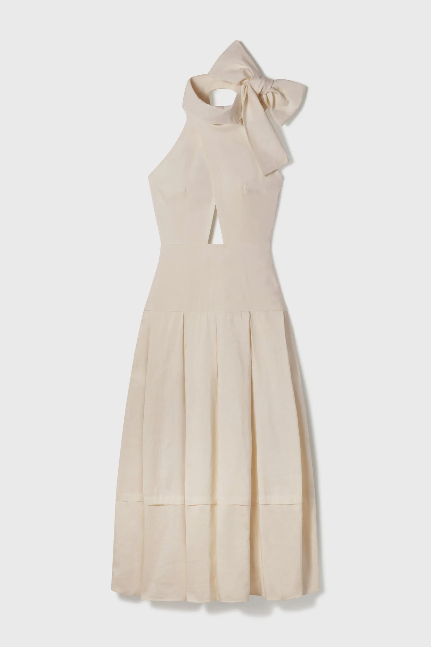 GINGER DRESS - IVORY SILK & HEMP - Heidi Merrick
