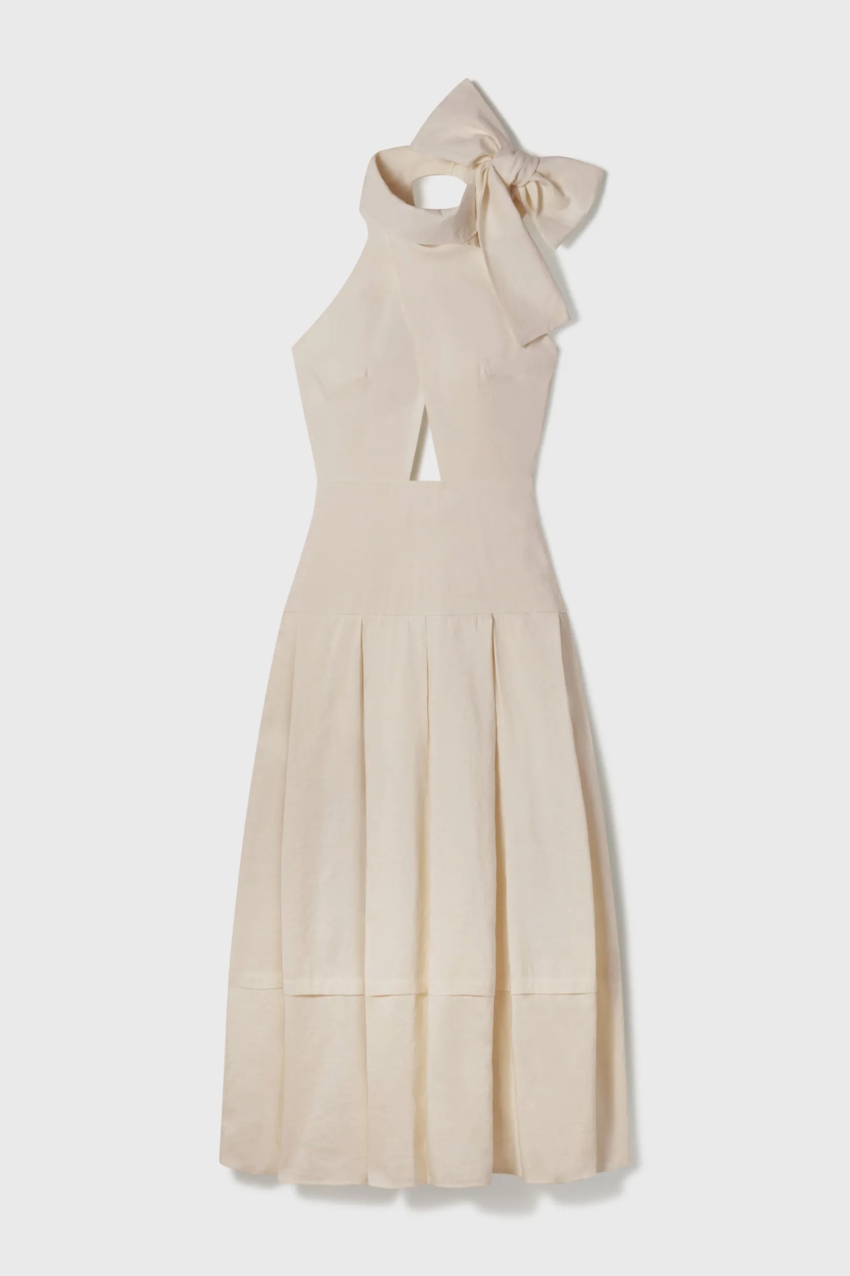 GINGER DRESS - IVORY SILK & HEMP - Heidi Merrick