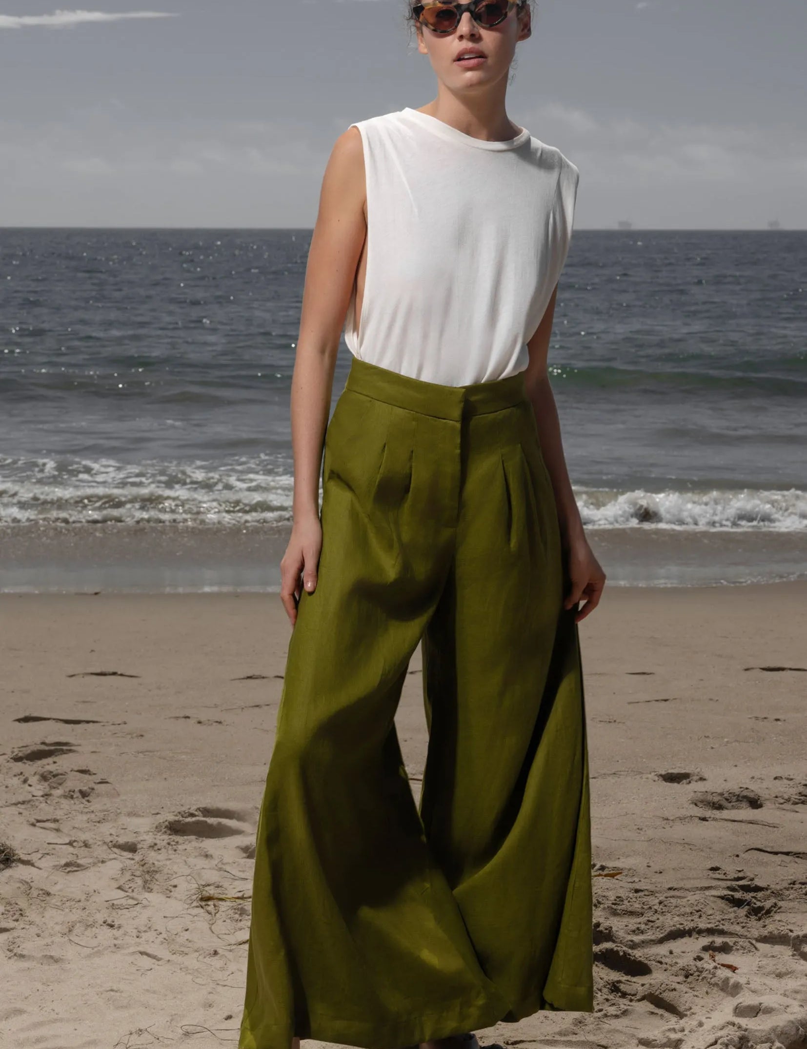 Flareup Trouser - Frog - Heidi Merrick