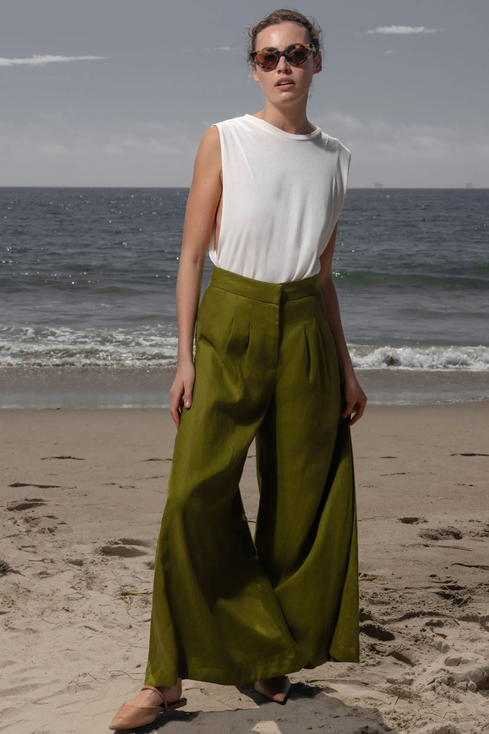 Flareup Trouser - Frog - Heidi Merrick