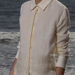 Ami Shirt - Ivory Tissue Linen - Heidi Merrick