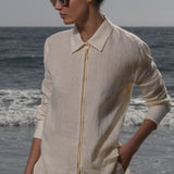 Ami Shirt - Ivory Tissue Linen - Heidi Merrick