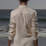 Ami Shirt - Ivory Tissue Linen - Heidi Merrick