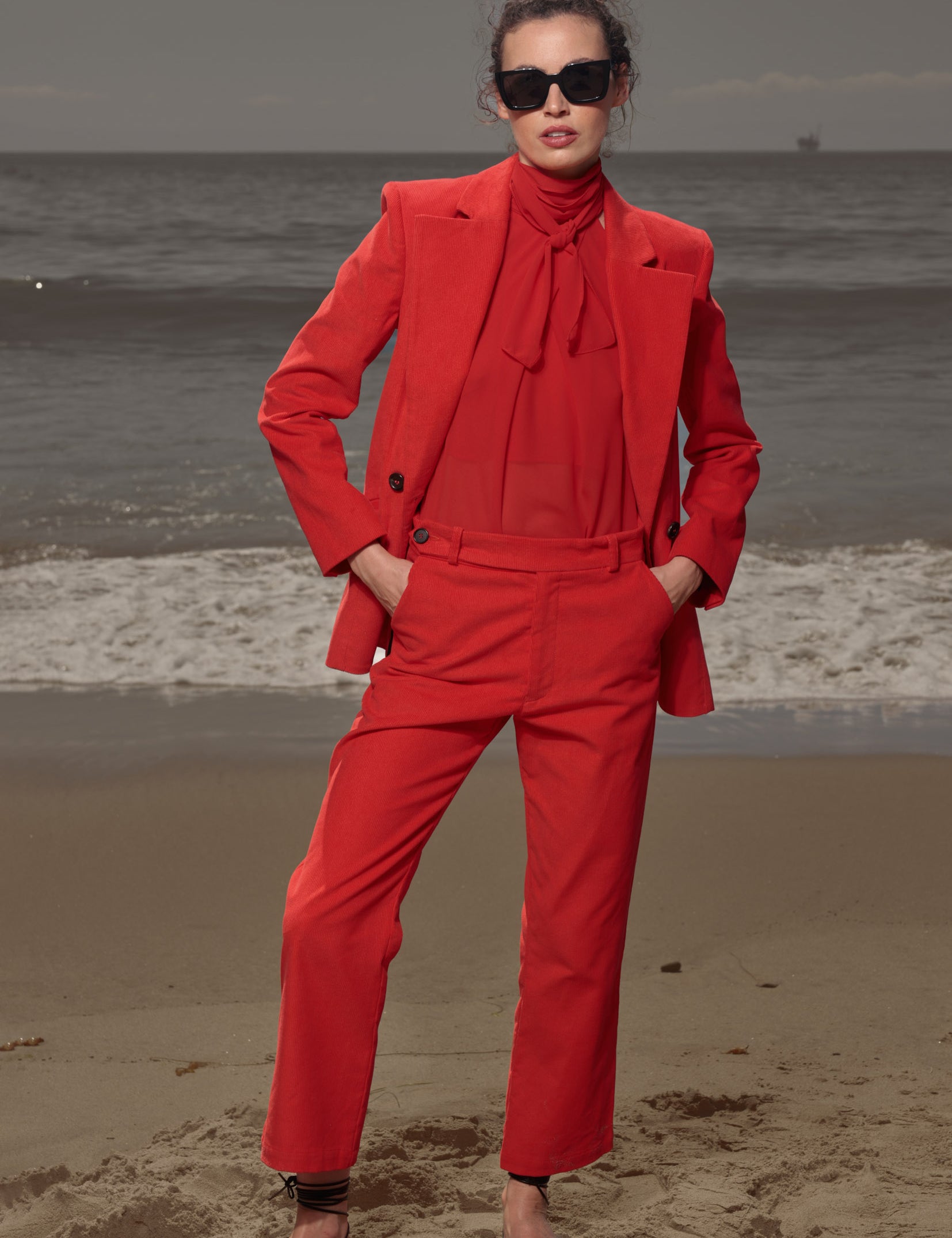 Serge Pant - Vermilion Corduroy