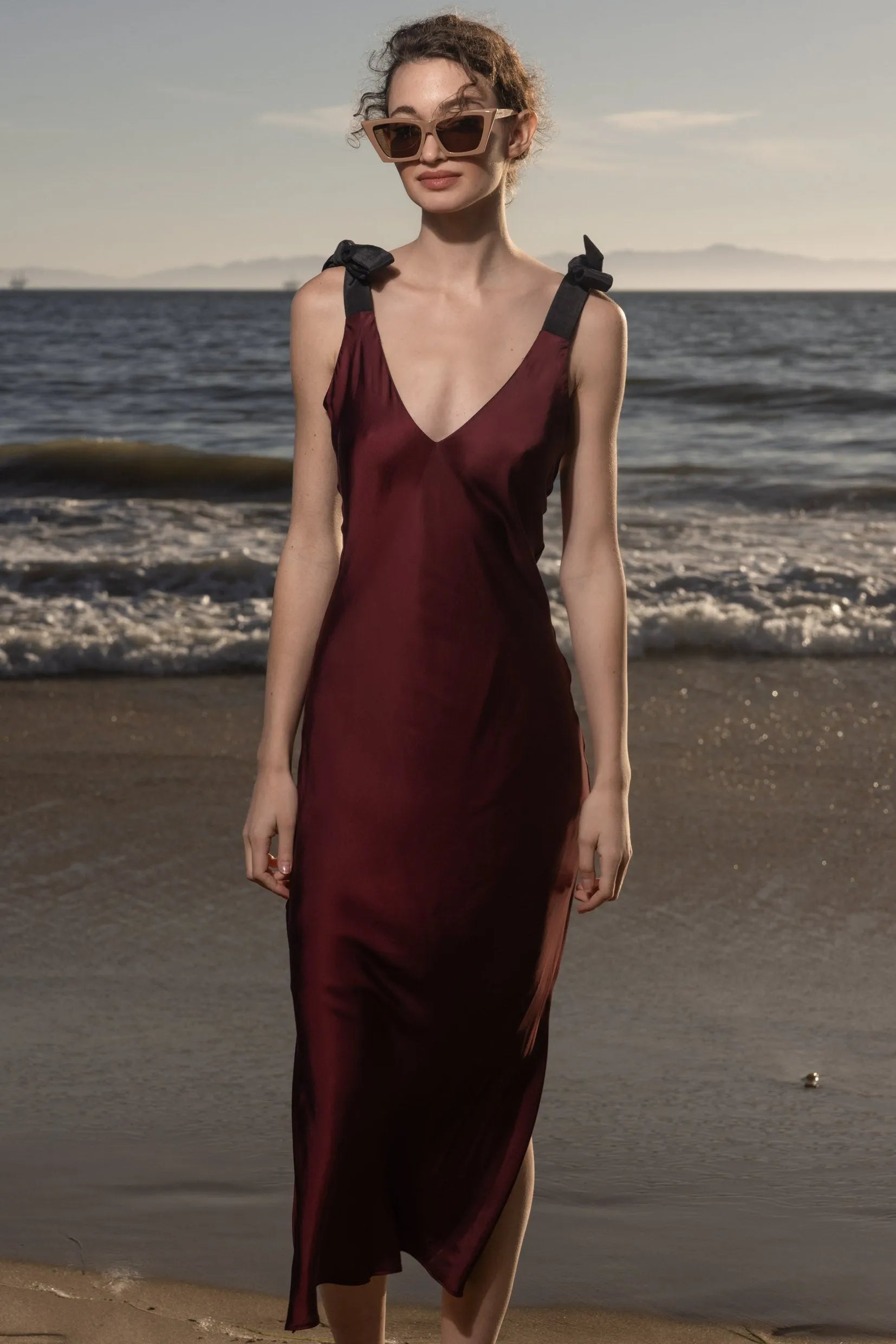 Marion Slip Dress - Burgundy - Heidi Merrick