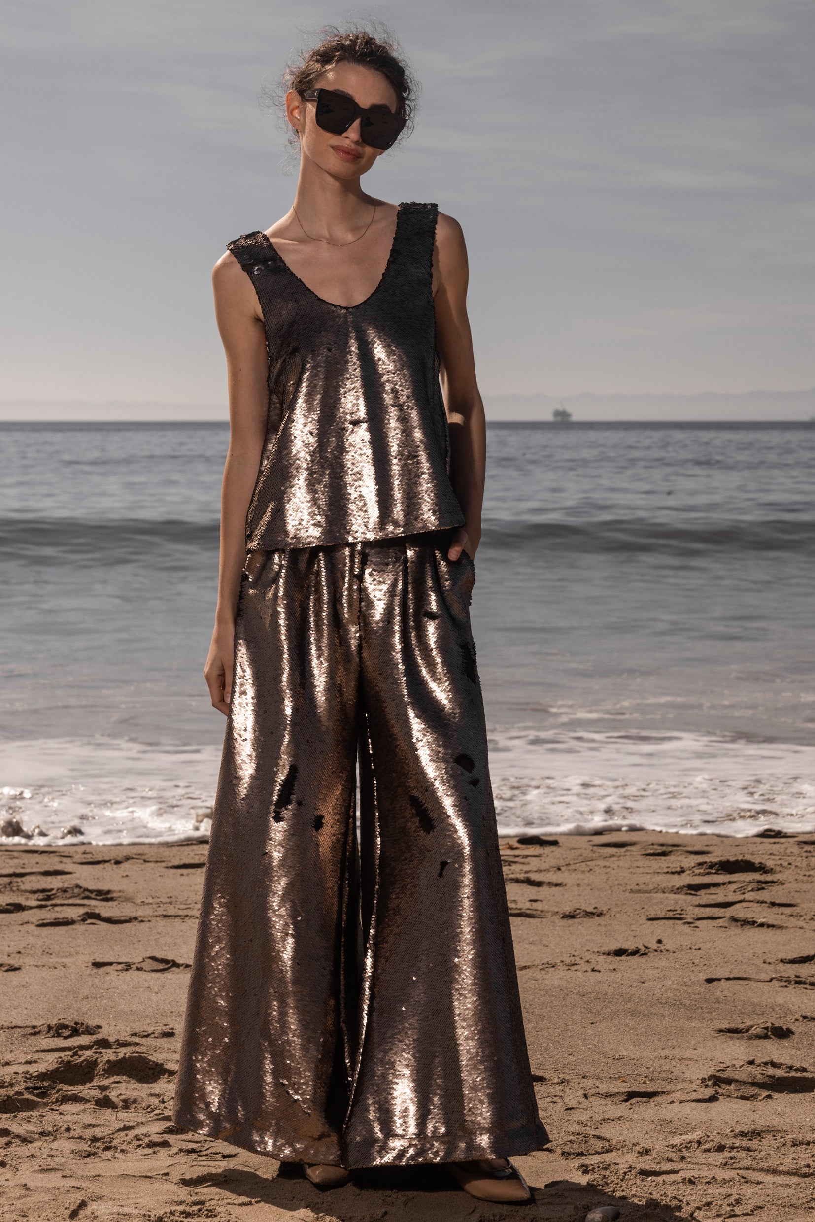 NEPTUNE TROUSER - BRONZE - Heidi Merrick