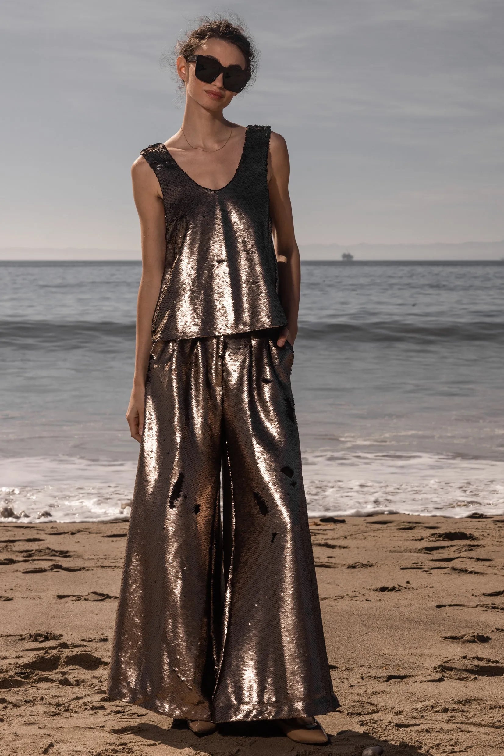 NEPTUNE TROUSER - BRONZE - Heidi Merrick