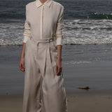 Ami Shirt - Ivory Tissue Linen - Heidi Merrick