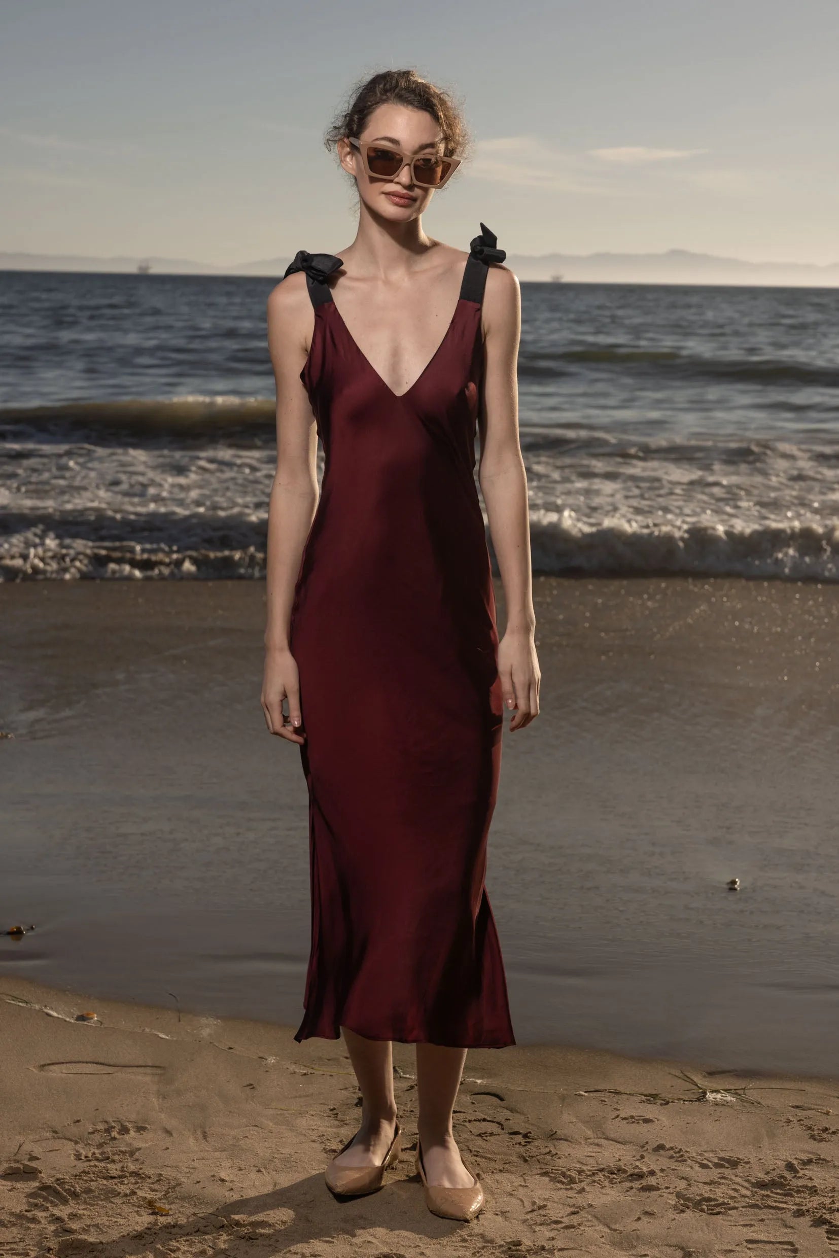 Marion Slip Dress - Burgundy - Heidi Merrick